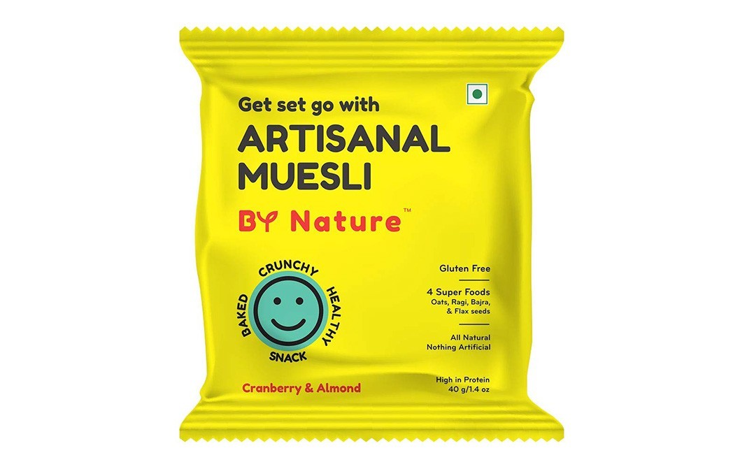 By Nature Artisanal Muesli Cranberry & Almond   Pack  40 grams